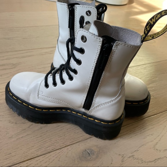 Dr. Martens White Jadon Platform Boots - Picture 5 of 13